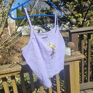 Nickelodeon Rugrats Purple Crop Tank Top NWT
